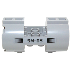 Cylinder 3 x 6 x 2 2/3 Horizontal - Square Connections with Black Vents and 'SM-05' Pattern Model Right Side (Sticker) - Set 70724 Cylinder 3 x 6 x 2 2/3 Horizontal - Square Connections with Black Vents and 'SM-05' Pattern Model Right Side (Sticker) - Set 70724