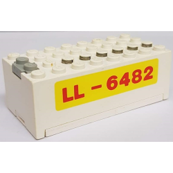 Electric 9V Battery Box Small with Red 'LL-6482' on Yellow Background Pattern