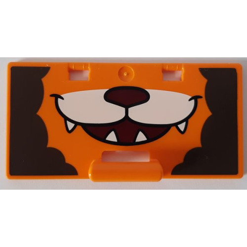 Деталь LEGO 10563pb01 Duplo Container Box 2 x 4 x 2 Door with Handle with Smiling Lion Pattern