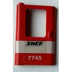 Door 1 x 4 x 5 Train Left, Thin Support at Bottom with White Stripe and 'SNCF 7745' Pattern (Sticker) - Set 7745 Door 1 x 4 x 5 Train Left, Thin Support at Bottom with White Stripe and 'SNCF 7745' Pattern (Sticker) - Set 7745