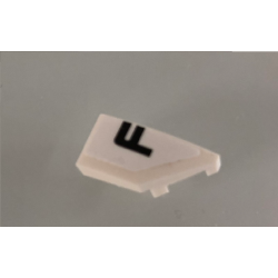 Wedge 2 x 1 x 2/3 Right with Black Letter F on White Background Pattern (Sticker) - Set 42096