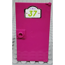 Door 1 x 4 x 6 with Stud Handle with '37' Sign Pattern (Sticker) - Set 41095 Door 1 x 4 x 6 with Stud Handle with '37' Sign Pattern (Sticker) - Set 41095