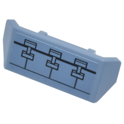 Vehicle, Spoiler with Bar Handle with Black Outline Bolts on Sand Blue Background Pattern (Sticker) - Set 75314 Vehicle, Spoiler with Bar Handle with Black Outline Bolts on Sand Blue Background Pattern (Sticker) - Set 75314