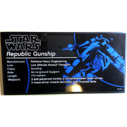 Tile 8 x 16 with Bottom Tubes, Textured Surface with Star Wars Republic Gunship Pattern (Sticker) - Set 75309