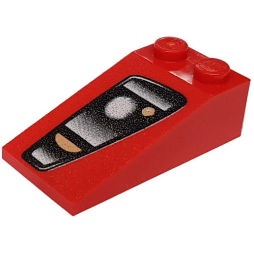 Деталь LEGO 30363pb008L Slope 18 4 x 2 with Ferrari Headlight Pattern Model Left Side