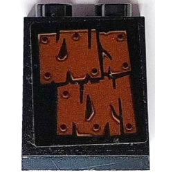 Slope 65 2 x 2 x 2 with Bottom Tube with Reddish Brown Wooden Boards Pattern 2 (Sticker) - Set 70425 Slope 65 2 x 2 x 2 with Bottom Tube with Reddish Brown Wooden Boards Pattern 2 (Sticker) - Set 70425