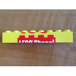Brick 2 x 8 with Top Half of 'LEGO Store!' Pattern
