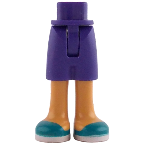 Деталь LEGO 1826fc00pb005 Mini Doll Hips and Shorts with Molded Nougat Legs and Printed Dark Turquoise Shoes with White Soles Pattern - Thin Hinge