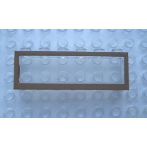 Деталь LEGO Mx1562pb04 Modulex, Window 1 x 6 x 2 with Brown Border Pattern