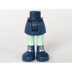 Mini Doll Hips and Skirt, Sand Green Legs and Dark Blue Boots with White Laces Pattern - Thick Hinge Mini Doll Hips and Skirt, Sand Green Legs and Dark Blue Boots with White Laces Pattern - Thick Hinge
