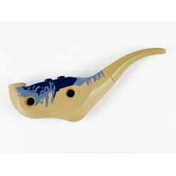 Dinosaur Body Raptor with Dark Blue Top and Sand Blue Markings Pattern