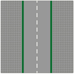 Baseplate, Road 32 x 32 9-Stud Straight with Road Pattern