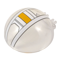 Windscreen 8 x 8 x 3 Canopy Dome Half Sphere with Dual 2 Fingers with White and Bright Light Orange Republic Gunship Cockpit Pattern Windscreen 8 x 8 x 3 Canopy Dome Half Sphere with Dual 2 Fingers with White and Bright Light Orange Republic Gunship Cockpit Pattern