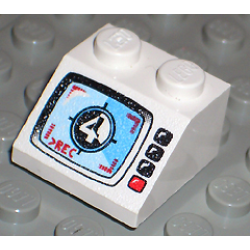 Slope 45 2 x 2 with Video Editing Screen with Number 4, '>REC', and Black and Red Buttons Pattern Slope 45 2 x 2 with Video Editing Screen with Number 4, '>REC', and Black and Red Buttons Pattern