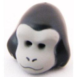 Minifigure, Headgear Mask Gorilla with Light Bluish Gray Face Pattern Minifigure, Headgear Mask Gorilla with Light Bluish Gray Face Pattern