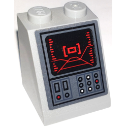 Slope 65 2 x 2 x 2 with Bottom Tube with Black Head-Up Display (HUD) Screen with Red Lines and Control Panel with Lights and Buttons Pattern (Sticker) - Set 75217 Slope 65 2 x 2 x 2 with Bottom Tube with Black Head-Up Display (HUD) Screen with Red Lines and Control Panel with Lights and Buttons Pattern (Sticker) - Set 75217