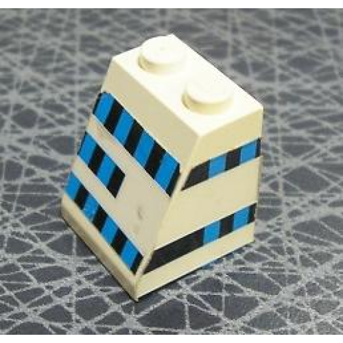 Деталь LEGO 3678apb11 Slope 65 2 x 2 x 2 without Bottom Tube with Ferry Windows Pattern Left (Stickers) - Set 1554