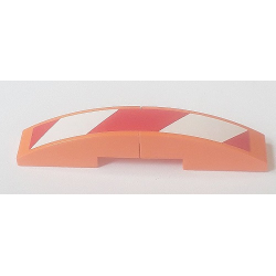 Stickered Assembly 6 x 1 x 1 with Red and White Danger Stripes Pattern Model Left Side (Sticker) - Set 8110 - 2 Slope Curved 3 x 1 Stickered Assembly 6 x 1 x 1 with Red and White Danger Stripes Pattern Model Left Side (Sticker) - Set 8110 - 2 Slope Curved 3 x 1