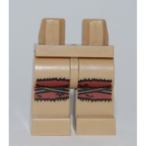Деталь LEGO 970c00pb0100 Hips and Legs with Tattered Knees Pattern