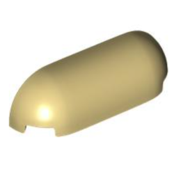 Slope, Curved 1 x 4 with Rounded Ends - Tan