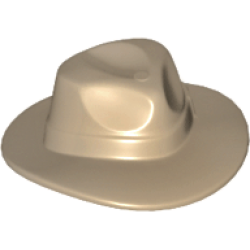 Minifigure, Headgear Hat, Wide Brim Outback Style (Fedora) Minifigure, Headgear Hat, Wide Brim Outback Style (Fedora)