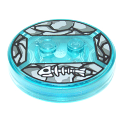 Dimensions Toy Tag 4 x 4 x 2/3 with 2 Studs and Trans-Light Blue Bottom with White Fish Skeleton on Light Bluish Gray and Dark Bluish Gray Stones Background Pattern (Gollum) Dimensions Toy Tag 4 x 4 x 2/3 with 2 Studs and Trans-Light Blue Bottom with White Fish Skeleton on Light Bluish Gray and Dark Bluish Gray Stones Background Pattern (Gollum)