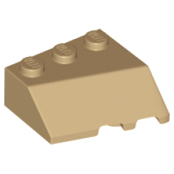 Wedge 3 x 3 Sloped Left - Dark Tan