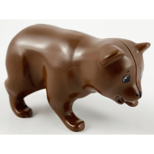 Деталь LEGO bb1376c01pb01 Bear, Belville / Scala with Eyes and Black Nose Pattern