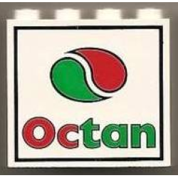 Brick 2 x 4 x 3 with Octan Logo Pattern