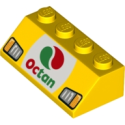 Slope 45 2 x 4 with Octan Logo and Headlights Pattern