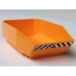 Vehicle, Tipper Bed 12 x 8 x 3 1/3 with Black and White Danger Stripes Pattern (Sticker) - Set 8961 Vehicle, Tipper Bed 12 x 8 x 3 1/3 with Black and White Danger Stripes Pattern (Sticker) - Set 8961