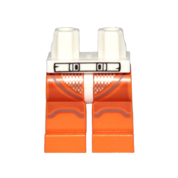 Hips and Orange Legs with Black Outlined Belt and Dark Bluish Gray Stripes Pattern Hips and Orange Legs with Black Outlined Belt and Dark Bluish Gray Stripes Pattern