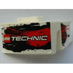 Technic, Panel Car Mudguard Right with LEGO TECHNIC Logo and Black and Red Stains Pattern (Stickers) - Set 8262 Technic, Panel Car Mudguard Right with LEGO TECHNIC Logo and Black and Red Stains Pattern (Stickers) - Set 8262