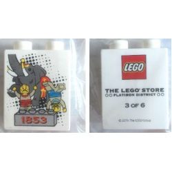 Duplo, Brick 1 x 2 x 2 with The LEGO Store Flatiron District 1853 3 of 6 Pattern Duplo, Brick 1 x 2 x 2 with The LEGO Store Flatiron District 1853 3 of 6 Pattern