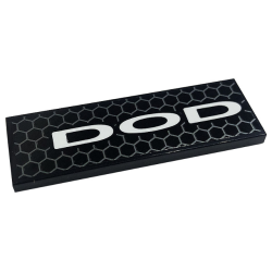 Tile 2 x 6 with Honeycomb, White 'DOD' Pattern Model Right Side (Sticker) - Set 76904