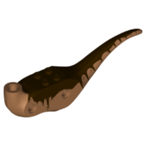 Деталь LEGO 98165c01pb08 Dinosaur Body Raptor with Dark Brown Top Pattern