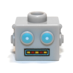 Minifigure, Head, Modified Robot Male Pattern