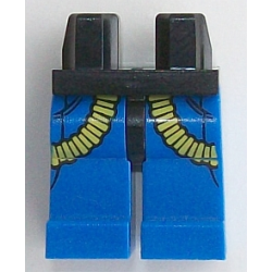Hips and Blue Legs with Yellow Ribbed Hoses Pattern