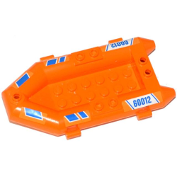Boat, Rubber Raft, Small with Blue Stripes and '60012' Pattern on Both Sides (Stickers) - Set 60012 Boat, Rubber Raft, Small with Blue Stripes and '60012' Pattern on Both Sides (Stickers) - Set 60012