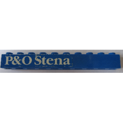 Brick 1 x 10 with 'P&O Stena' Pattern (Sticker) - Set 1054 Brick 1 x 10 with 'P&O Stena' Pattern (Sticker) - Set 1054