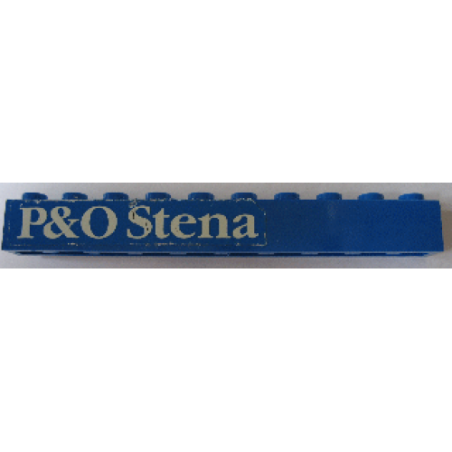 Деталь LEGO 6111pb002 Brick 1 x 10 with 'P&O Stena' Pattern (Sticker) - Set 1054