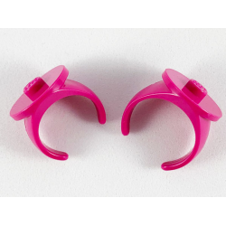 Ring with Stud, 2 in Bag (Multipack) - Magenta