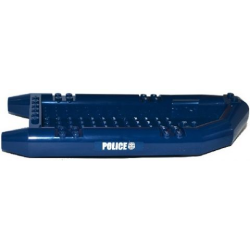 Boat, Rubber Raft, Large with White 'POLICE' and Silver Police Badge Pattern on Both Sides (Stickers) - Set 60069 Boat, Rubber Raft, Large with White 'POLICE' and Silver Police Badge Pattern on Both Sides (Stickers) - Set 60069