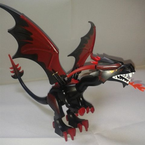 Деталь LEGO Dragon02 Dragon, Fantasy Era, Black Head
