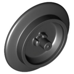 Train Wheel RC with Pins - Black