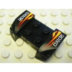 Vehicle, Mudguard 2 x 4 with Headlights Overhang with Stylized White 'oxide' and Red and Yellow Flames Pattern on Both Sides (Stickers) - Set 8681