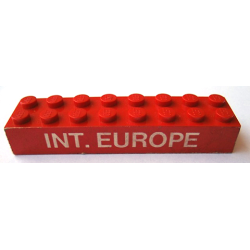 Brick 2 x 8 with 'INT. EUROPE' Pattern (Sticker) - Set 727