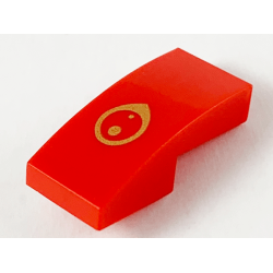 Slope, Curved 2 x 1 x 2/3 with Gold Eye Pattern Slope, Curved 2 x 1 x 2/3 with Gold Eye Pattern