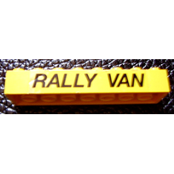 Brick 2 x 8 with 'RALLY VAN' Pattern (Sticker) - Set 5550 Brick 2 x 8 with 'RALLY VAN' Pattern (Sticker) - Set 5550