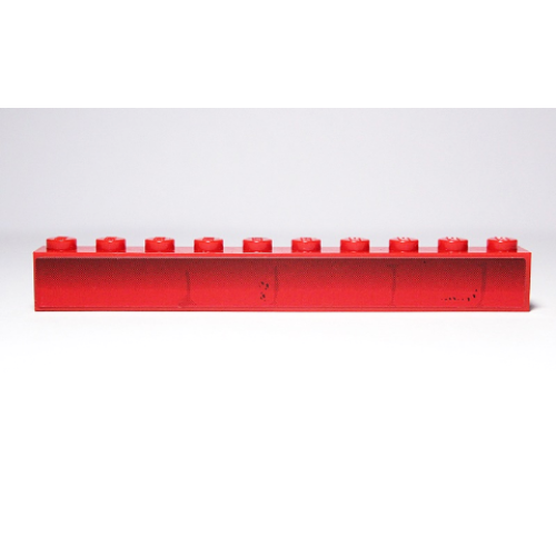Деталь LEGO 6111pb028 Brick 1 x 10 with Brick Wall Pattern (Sticker) - Set 4982